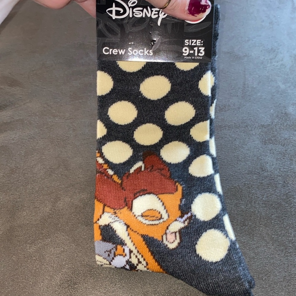 3/$18 bundled Disney Bambi crew socks - Picture 1 of 3
